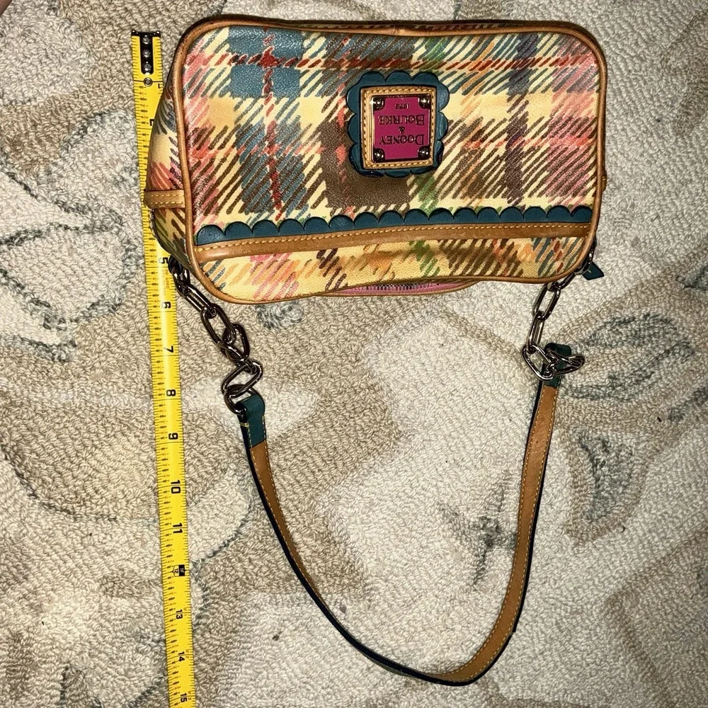 Dooney & Bourke Y2K Multicolor‎ Plaid Baguette Shoulder Bag